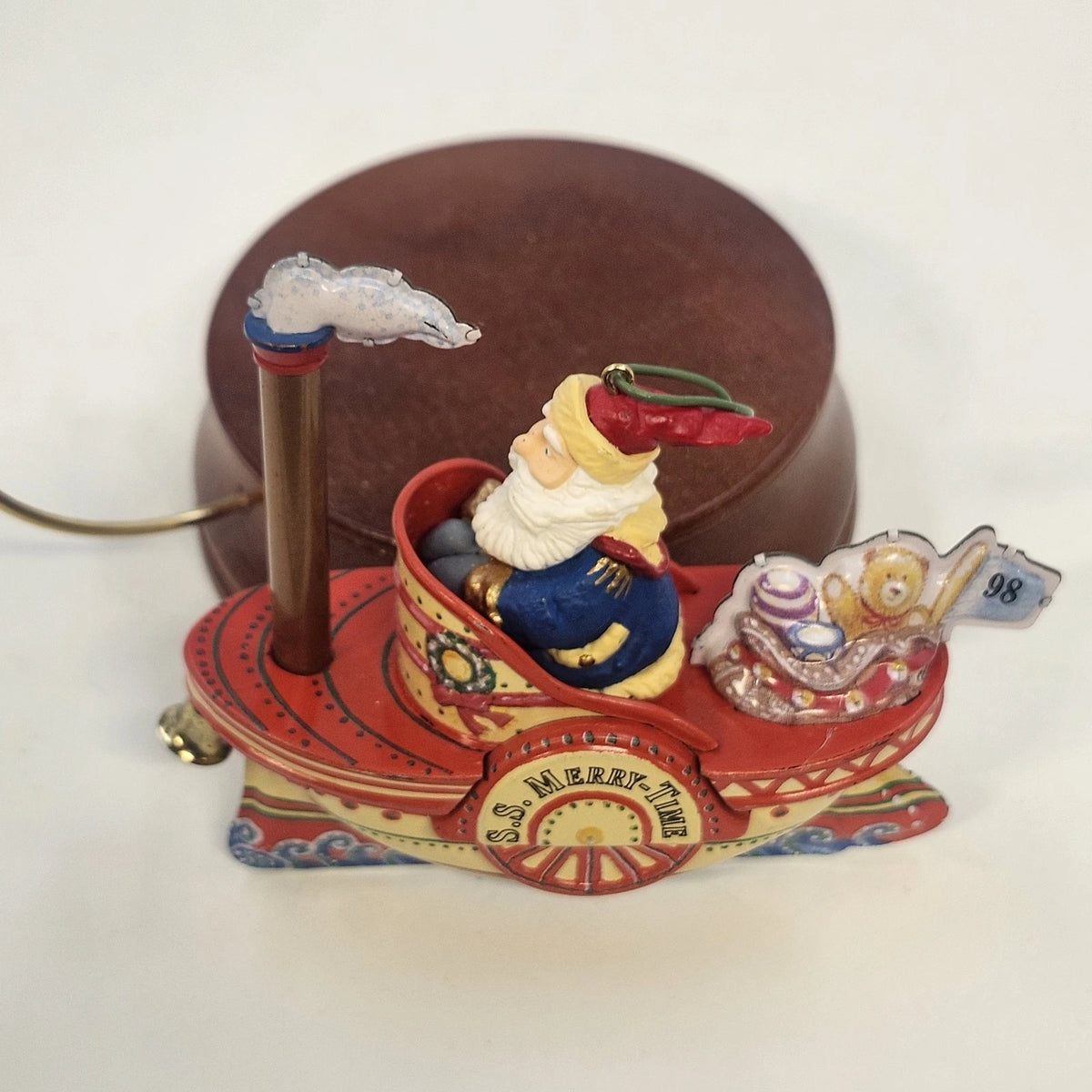 Hallmark Cruising Into Christmas S.S. Merry-Time Santa Ornament 4" Holiday 1998