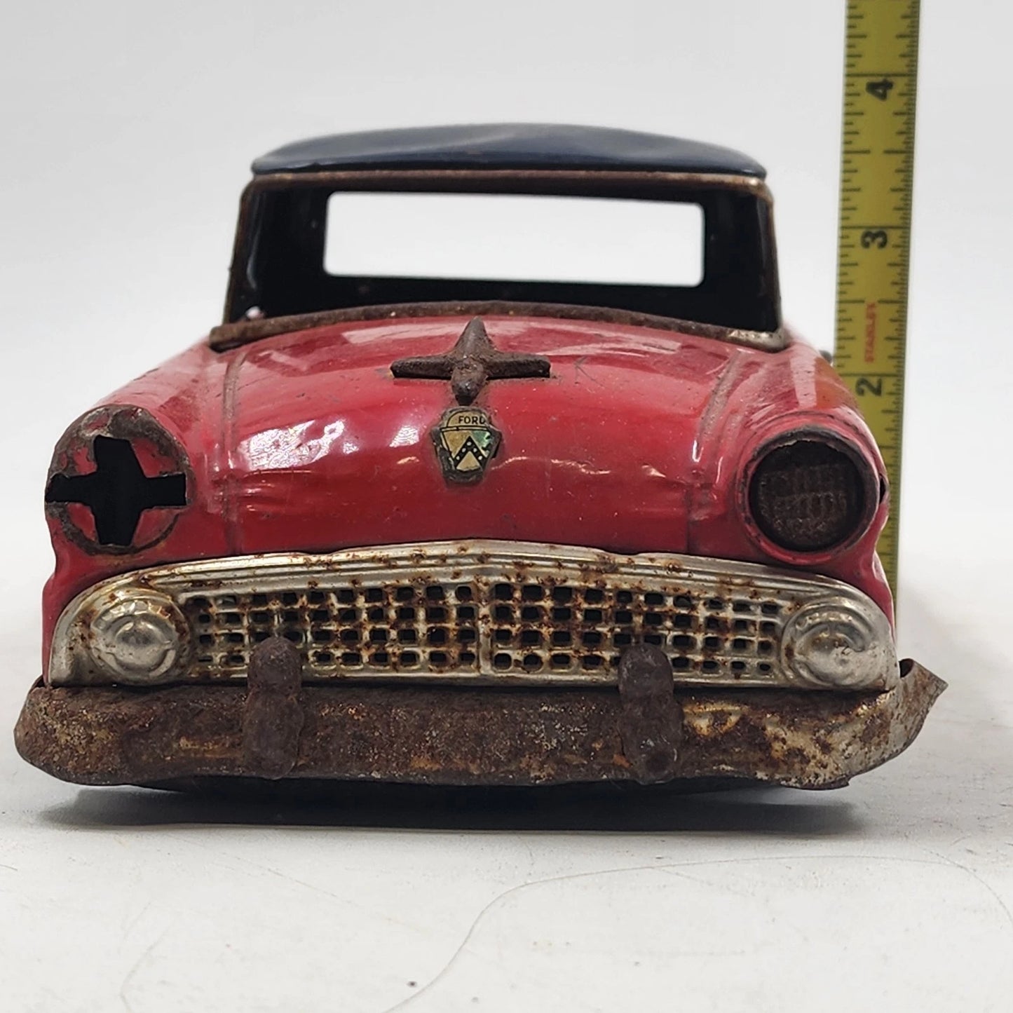 1956 Bandai Ford El Ranchero Tin Friction Toy Car Japan 12" Ford Lasts Longer