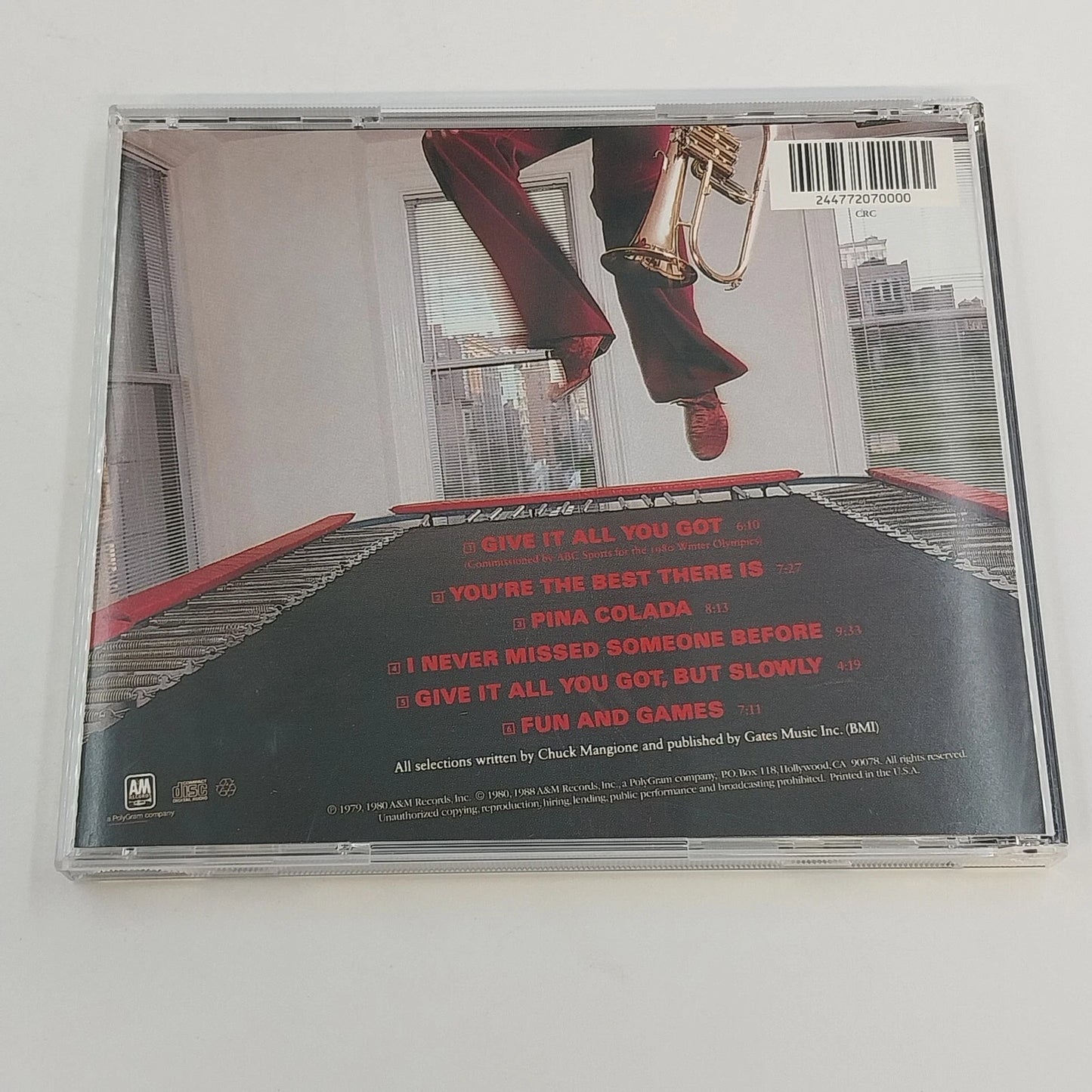 Chuck Mangione Fun and Games A&M Records CD-3193 Jazz CD 1988 USA