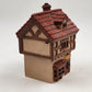 Hand Painted Illuminable Ceramic Candle Shop Christmas Village Winter Chipped