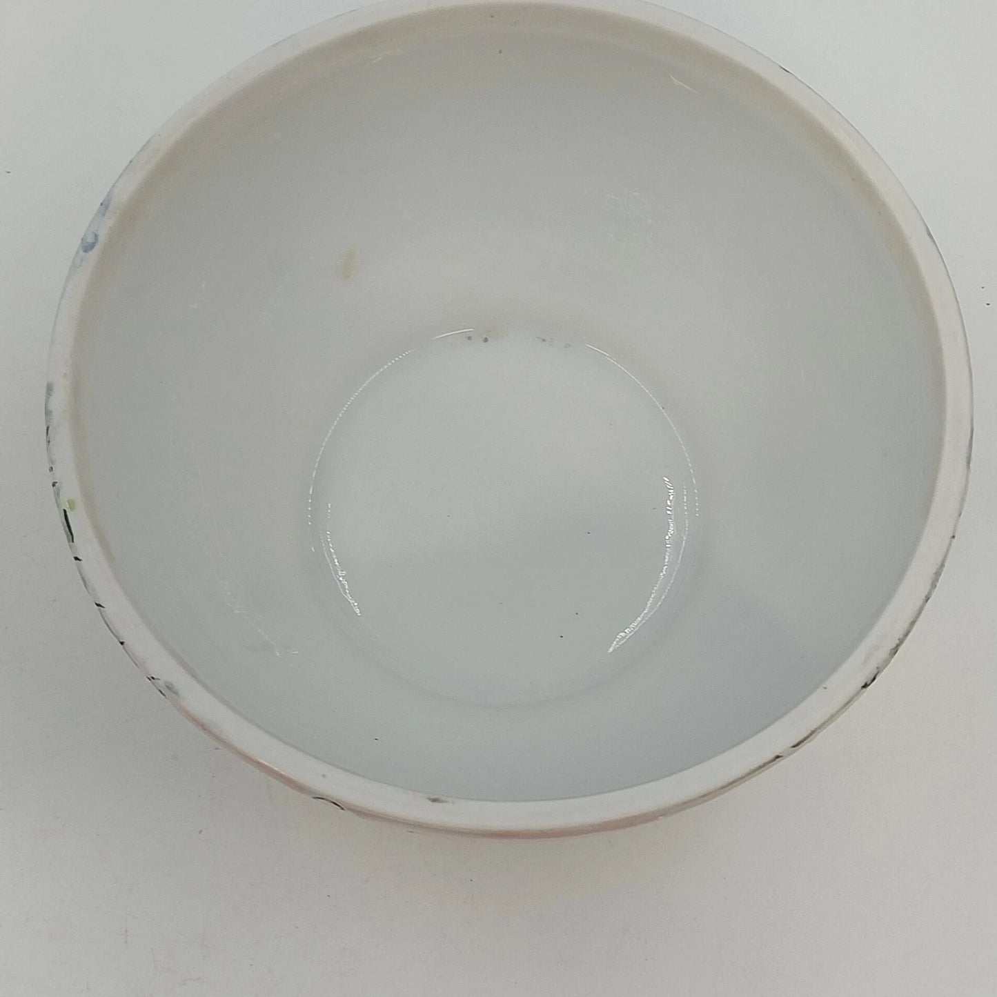 Chinese Hand Painted Porcelain Covered Bowl Pink Blue Floral Ginger Pot Jar Vtg