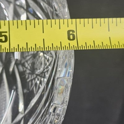 American Brilliant Hand Cut Glass Lead Crystal Pedestal Compote Candy Dish 5.25"