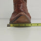 Israel Brown Leather Cowboy Boots Embroidered Western Men's Size 8.5 Made Mexico