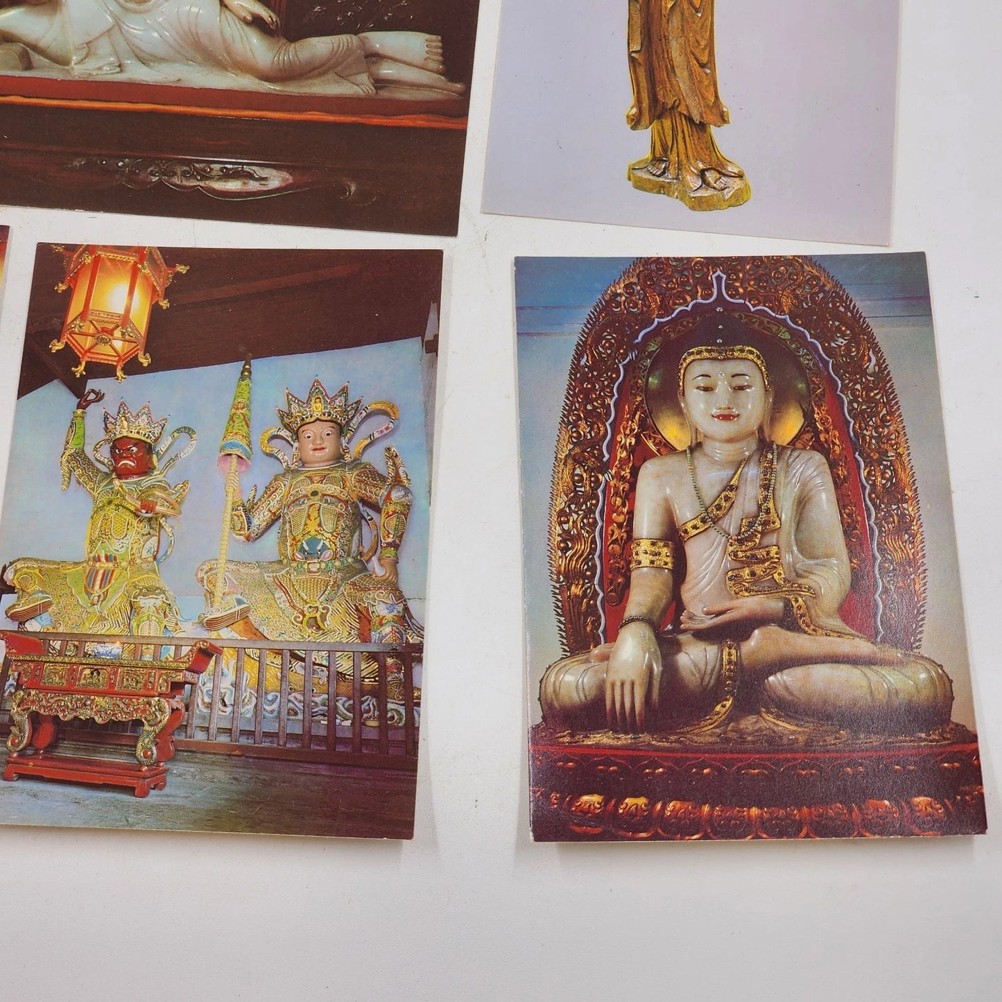 Lot of Vtg Asian Postcards Photo Cards Raised Card E 1960s Paper Ephemera Travel