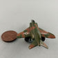 Tootsie Green Camo Toy Metal F-4 Phantom Fighter Jet Aircraft 2½"