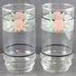 2 Corelle Silk and Roses 16 Oz Glassware Tumblers by Corning