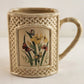 3 Enesco Butterfly Garden Trellis 4" Tall Coffee Mugs Cups Japan 1978 Vintage