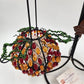 2 Beaded Pumpkin Tea Lite Holders Home Interiors w Free Standing Metal Stand NOS