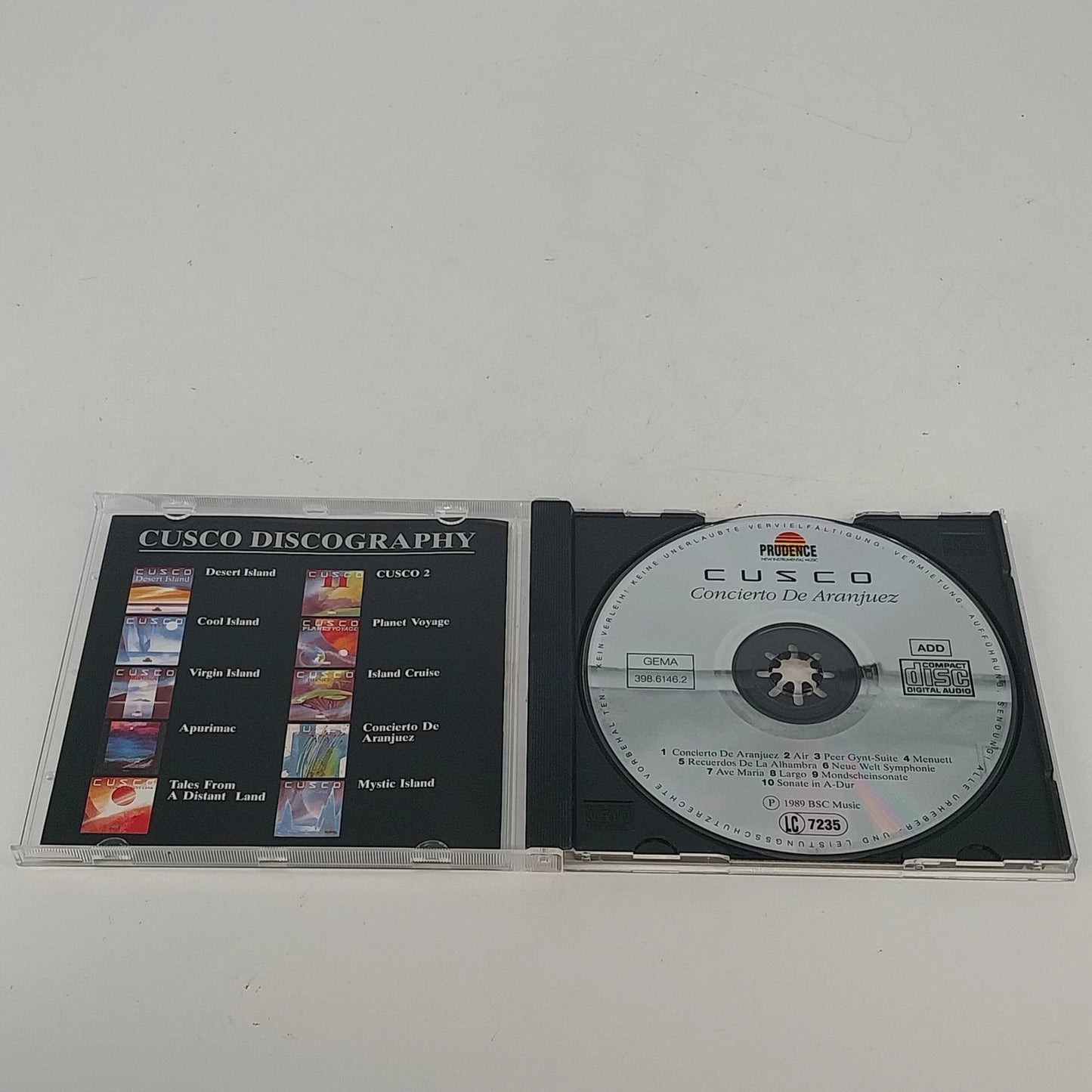Cusco Concierto De Aranjuez CD Prudence New Age Ambient Instrumental Music 1989