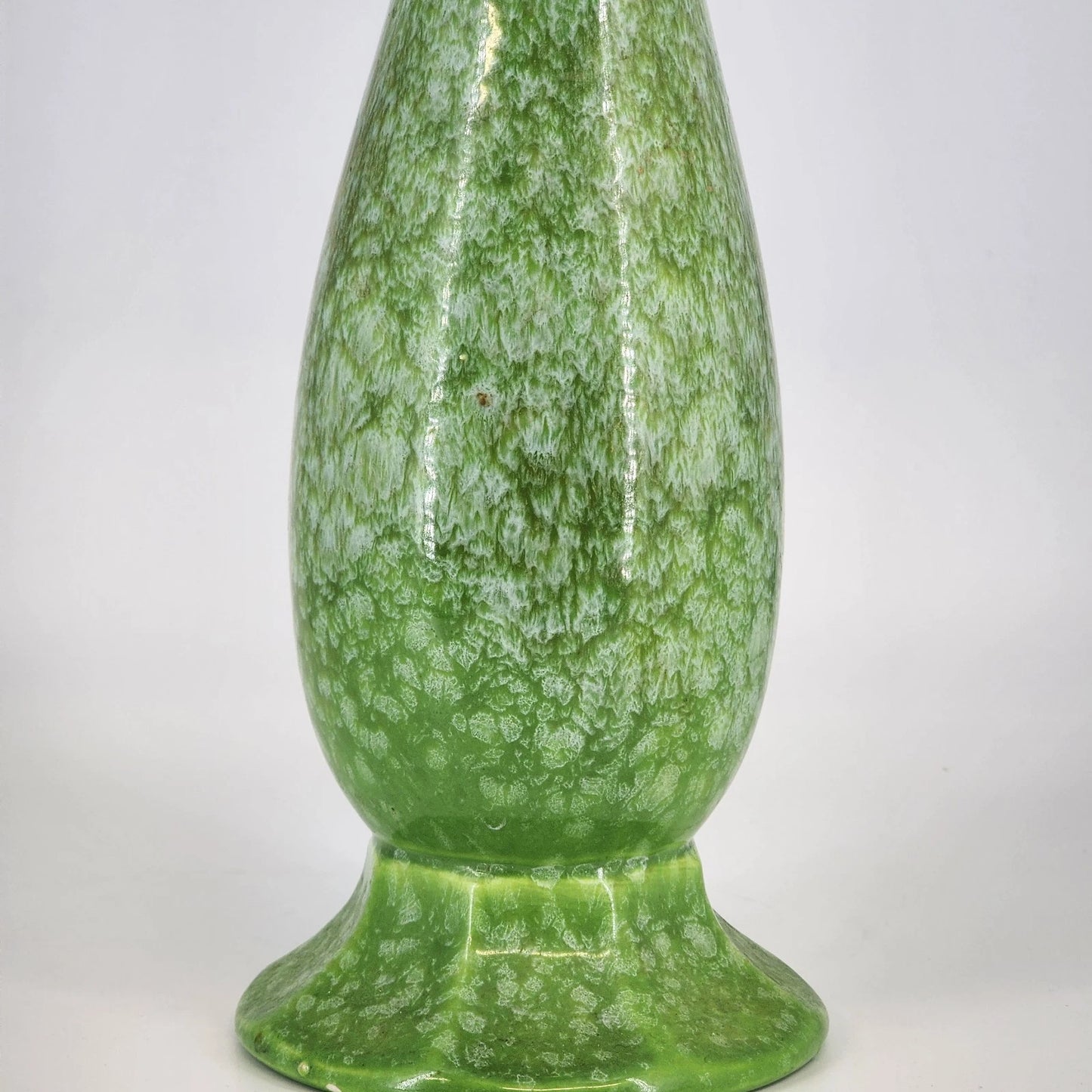 Vintage Royal Haeger Green Drip Glaze Cylinder Vase 12 Inch MCM