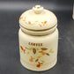 Jewel Tea Autumn Leaf 4Pc Canister Set Limited Edition Flour Coffee Virginia Lee