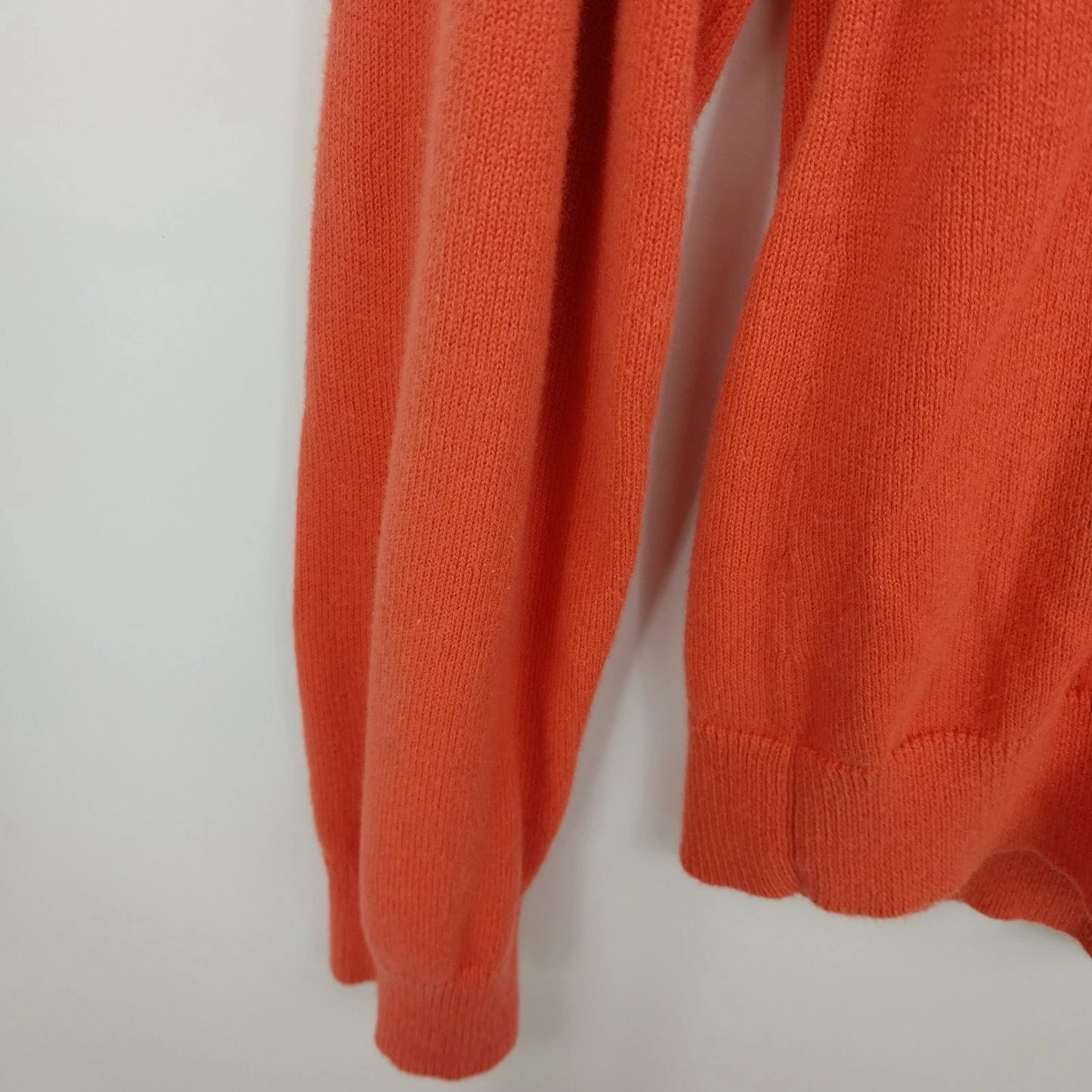 Cherokee Orange Cardigan Sweater Button Front Lightweight Knit Women Medium