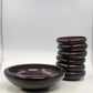 Haitian Wooden Salad Bowl Set 6 Pc Small & 1 Pc Large Serving Dish 9.75" 1970s