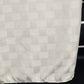 White Rectangle Tablecloth with Windowpane Checkered Striped Pattern 52"x70"