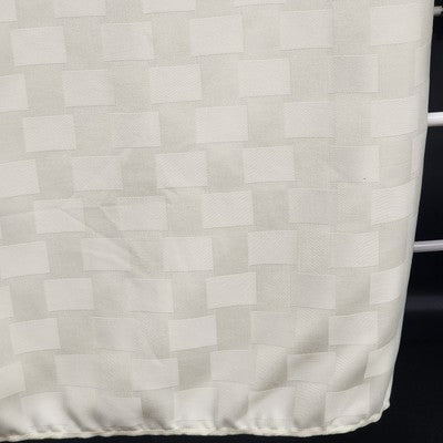 White Rectangle Tablecloth with Windowpane Checkered Striped Pattern 52"x70"