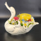 Hull Pottery Happy Duck Planter Floral 23 Matte White Swan Figurine Large USA