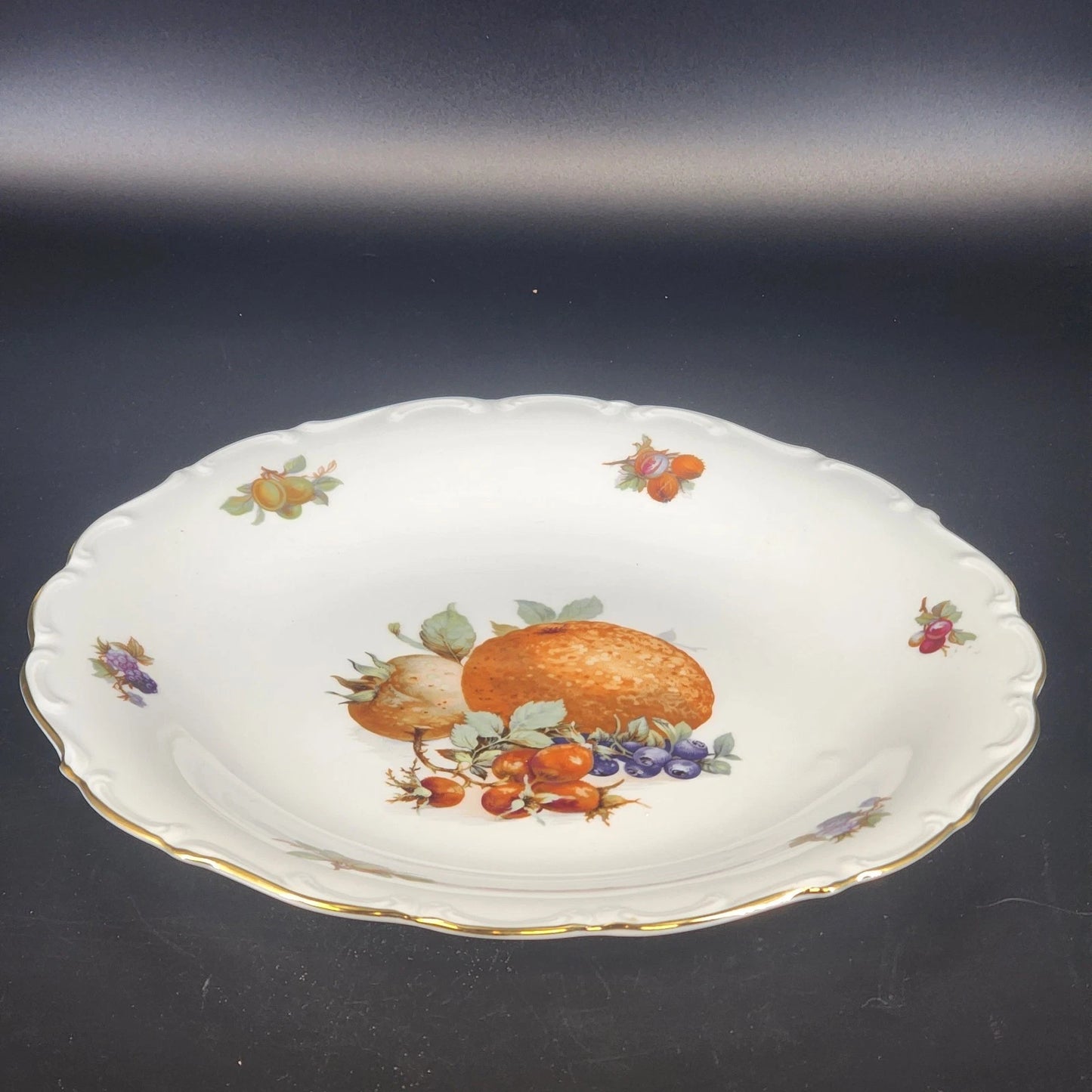 Schumann Arzberg Bavaria Fruit Platter 11.75 Gold Rim