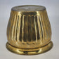 Brass Planter Pot Ribbed Bowl India 8.5"d Indoor Outdoor Plant Holder Decor Vtg