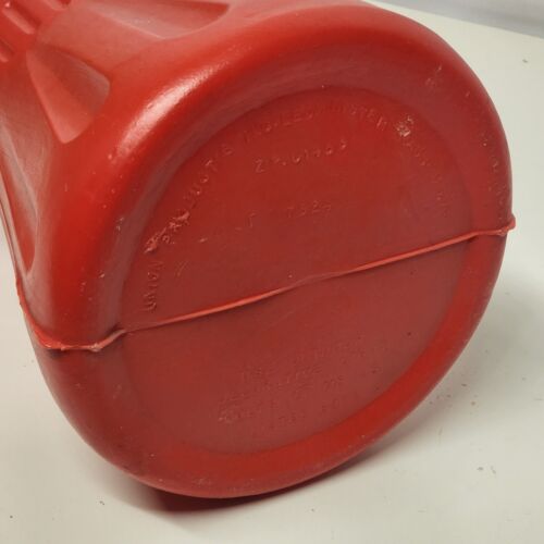 Blow Mold Vintage Red w/ Yellow Flames Pole Candle Product Union Molded 35" Tall