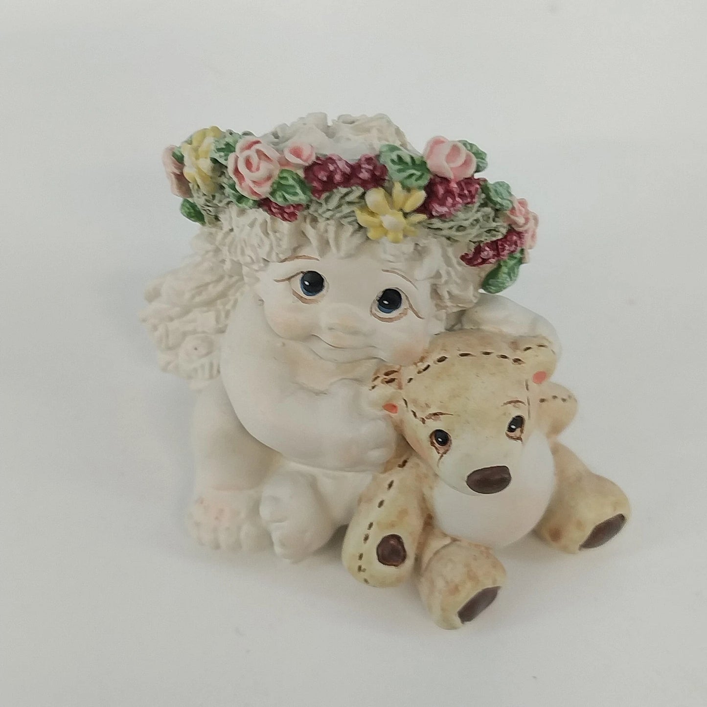 Dreamsicles Playmates Cherub Teddy Bear Figurine DC020 1.75" 1996 Vtg Cast Art