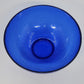 Vietri Murano Italy Cobalt Blue Art Glass Centerpiece Bowl 9.5" Footed Base Vtg