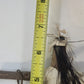 Handmade Wood Hunter Rustic Figure 7" Bow Leather Clothing Folk Art Primitive
