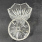 Gorham Crystal Lotus Pattern Creamer & Sugar Bowl with Lid Vtg Glass Set Germany