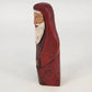 Wood Carved Pencil Santa Figurine Hand Painted Decor 7" 1995 Artist Signed GVW