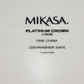 Mikasa Platinum Crown Bread Plate L3428 Fine China 8.25" Silver Trim Vintage