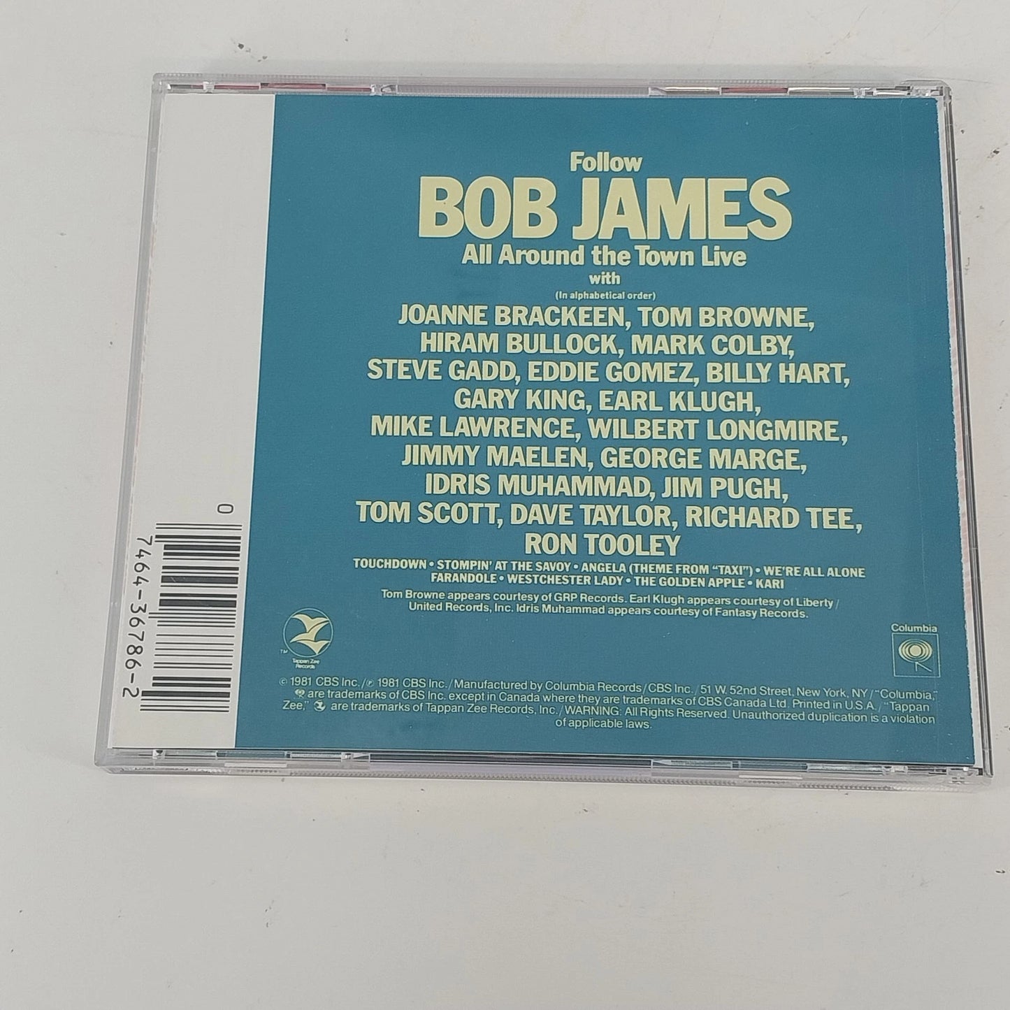Bob James All Around the Town Jazz Fusion Live CD Columbia CK 36838