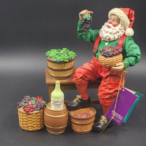 Possible Dreams Clothtique Santa's Vineyards 2000 Wine Making Christmas Decor