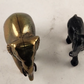 2 Metal Elephants Miniature Black & Brass Good luck Figure Statue Truck Up Down