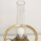 Aladdin Kerosene-Electric Mantle Lamp Solid Brass Crystal Dogwood Glass Shade