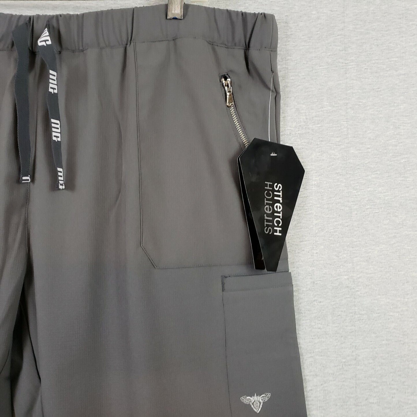 Medgear Material Girl Scrub Pants Womens 3XL Slim Leg Pewter NWT