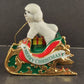 Danbury Mint 2006 Santa’s Helper Bichon Frise Dog Sleigh Christmas Ornament Vtg