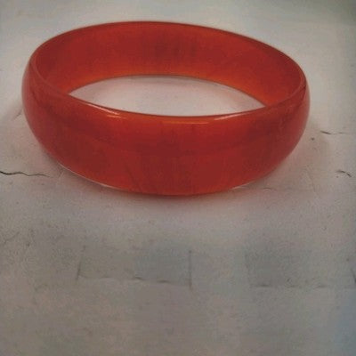 Orange Lucite Chunky Bangle Bracelet Round Acrylic Resin Fashion Women's Jewelry