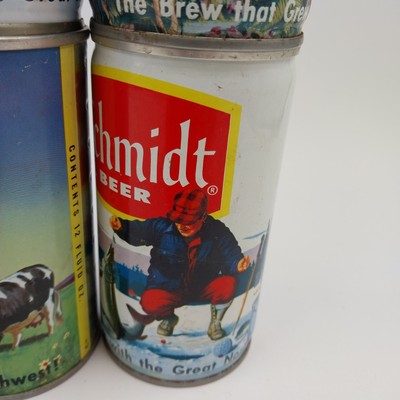 8 Schmidt Beer Can Pull Tab Empty Northwest American Wildlife Collectible Vtg