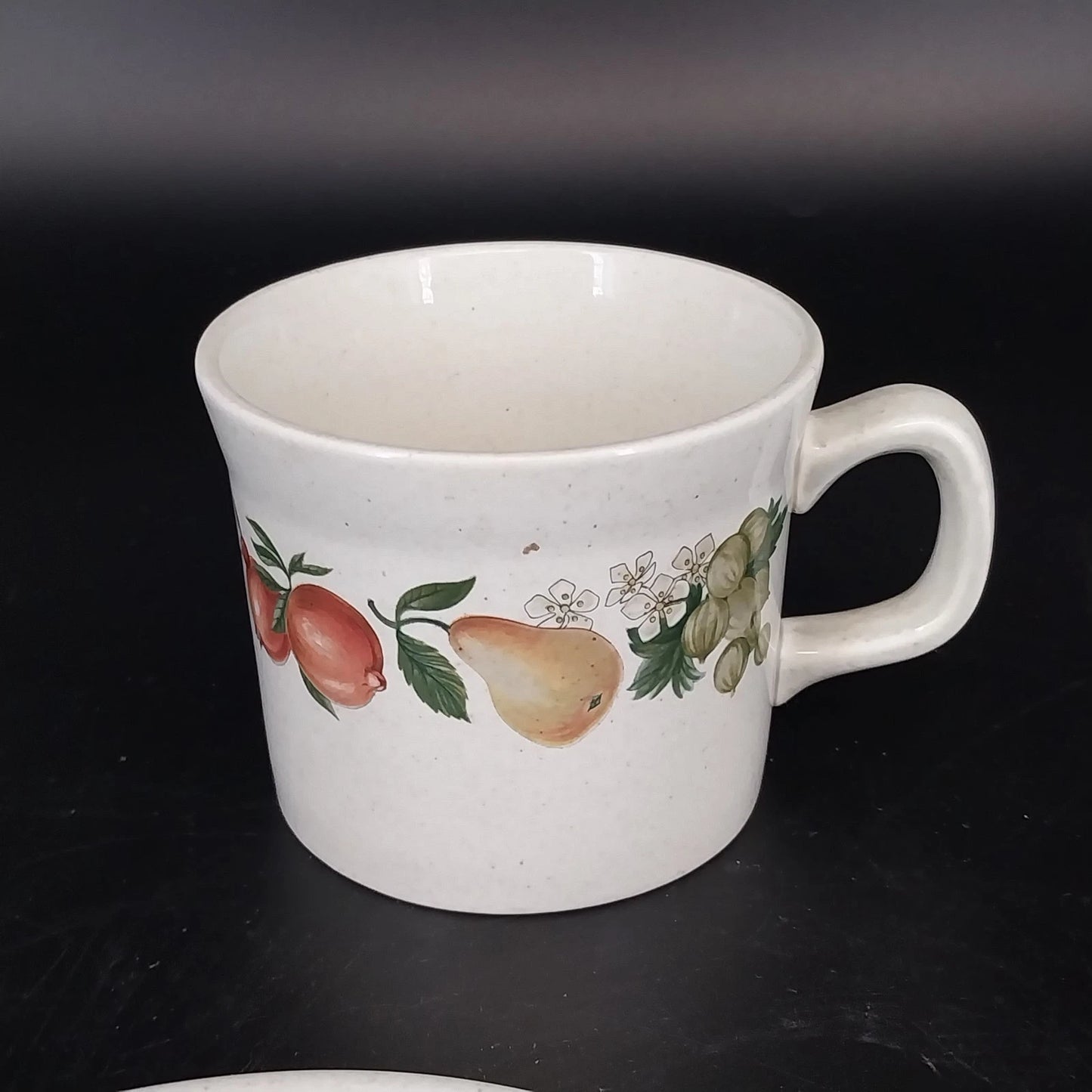 Wedgwood Quince Flat Cup & Saucer Fruit Ring Oven to Table Vintage England
