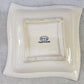 WCL Apple Bowl Hand Painted 9" Square 3" Deep Red Green Apples Blue Trim China