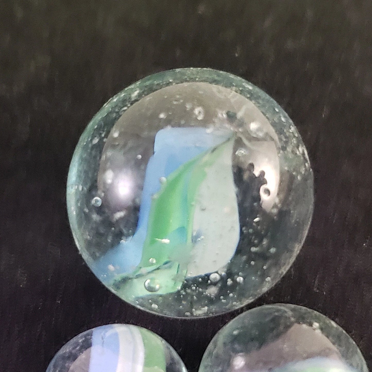 New Cat's Eye Glass Marbles 200 16mm & 10 Shooters 22mm Set Taiwan Vintage Toy