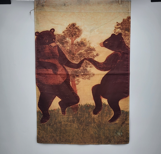 THE DANCING BEARS By William Holbrook Beard Art Print Flag Banner Hanging Wall