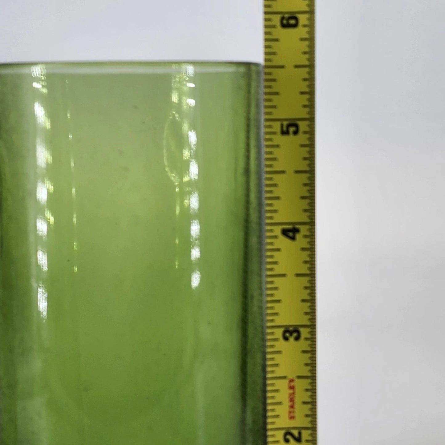 Finlandia Avocado Green Glass Mugs Set of 3 Anchor Hocking D Handles 12 oz 5.5"h