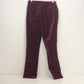 Newport News Jeanology Maroon Pants Size 10 Suede-Like Soft Stretch Cotton Vtg