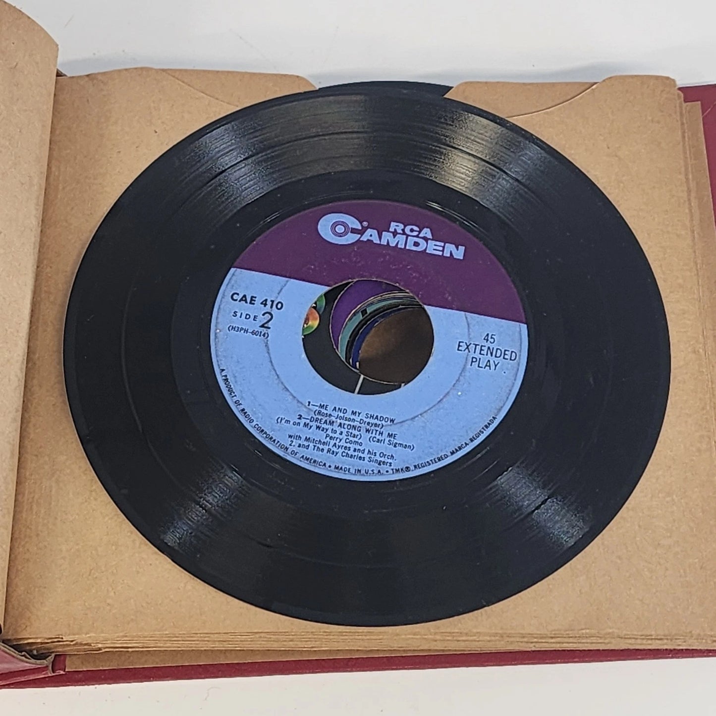 15 pc 45RPM Vinyl Record Lot RCA Dean Martin Doris Day Pop 1950s Bound Album Vtg