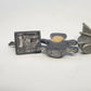 Pewter Figurine Lot 4 Whale Hippo Teddy Bear Sailing Ship Sculpted Animals Vtg