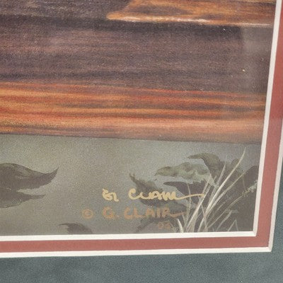 Sweethearts Print with Red Cardinal Bird & Rose Flower by Gregory Clair 20"x29"