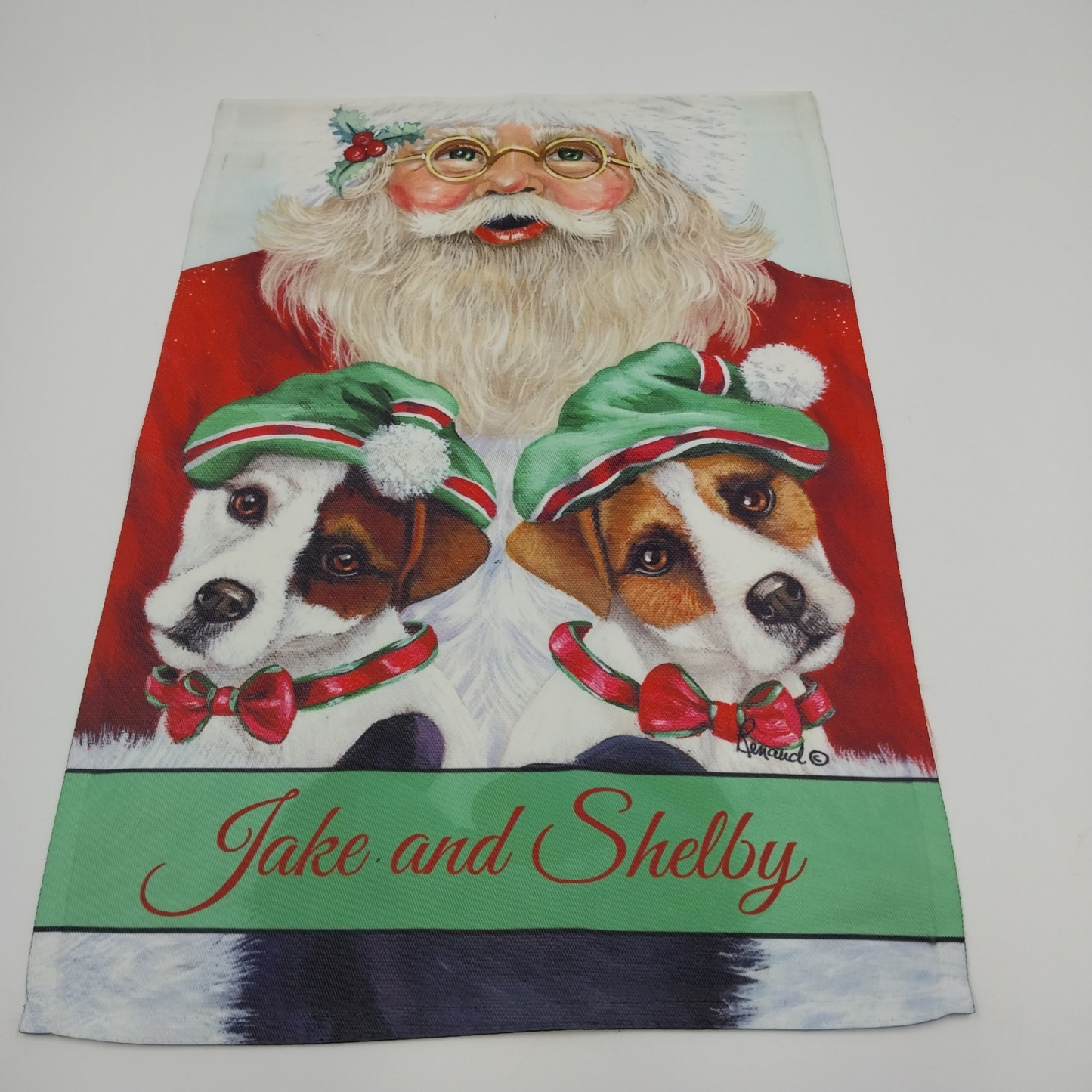 Set of 7 Animal Christmas Holiday with Snowman Mini Garden Flags Banner 12"x18"
