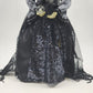 Spooky Witch Tree Topper Figurine Crystal Ball Halloween 17"x6" Table Top Decor