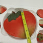 Wong's Polyresin Miniature Tea Set Strawberry Teacups & Teapot Collectible 5"
