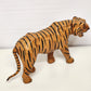 Large Leather Wrapped Tiger Figurine Walking Vintage 15" L x 3½" W x 7½" H